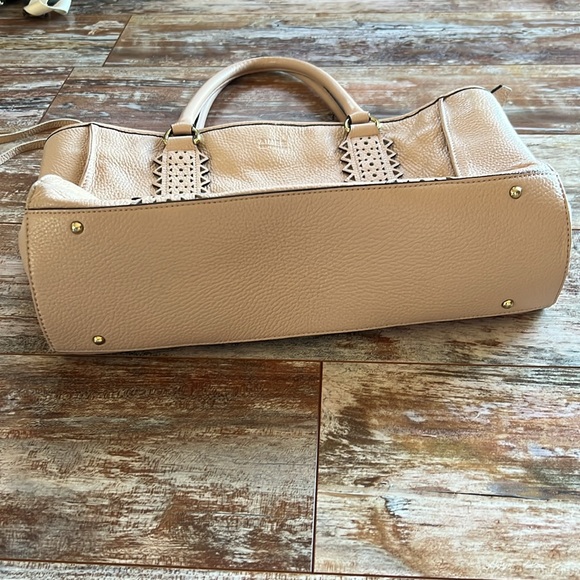 Aimee Kestenberg Pink Pebbled Leather Tote Bag Purse - Picture 7 of 11